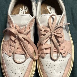 Jordan Women’s Low-Top Sneakers in Light Pink and White